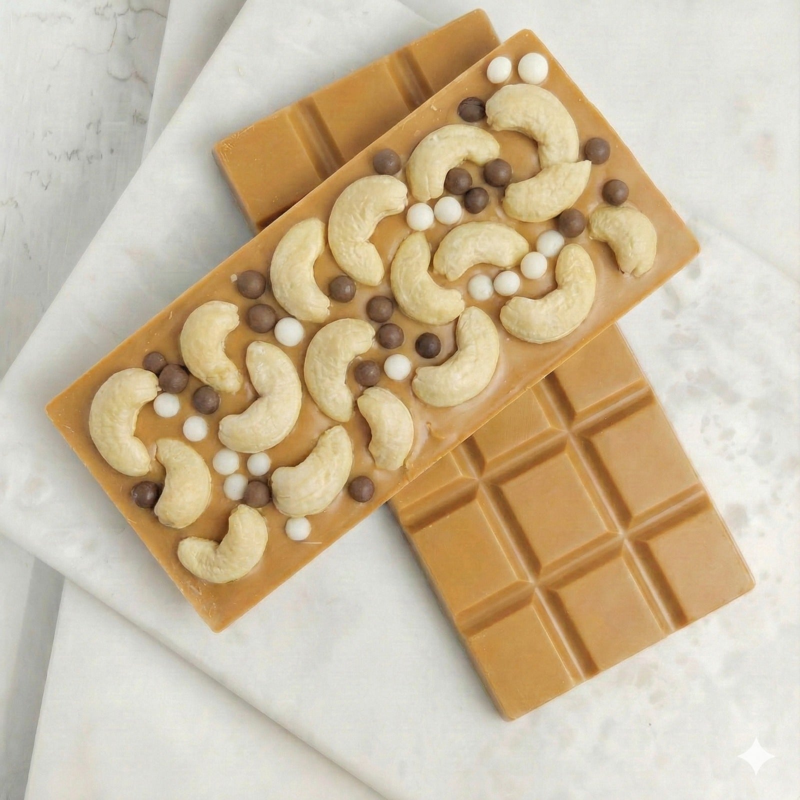 Belgian caramel cashews chocolate