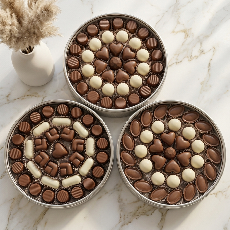 Eid Leather Tray of Premium Belgian Chocolate 40 psc