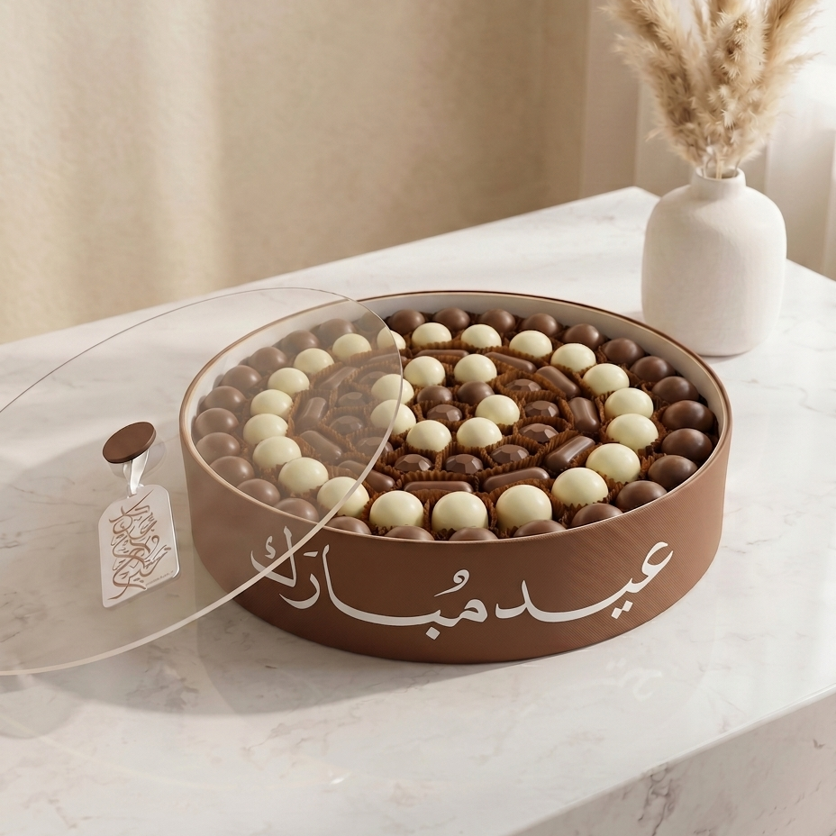 Eid Belgian Chocolate Bonbon Leather Tray – 1KG
