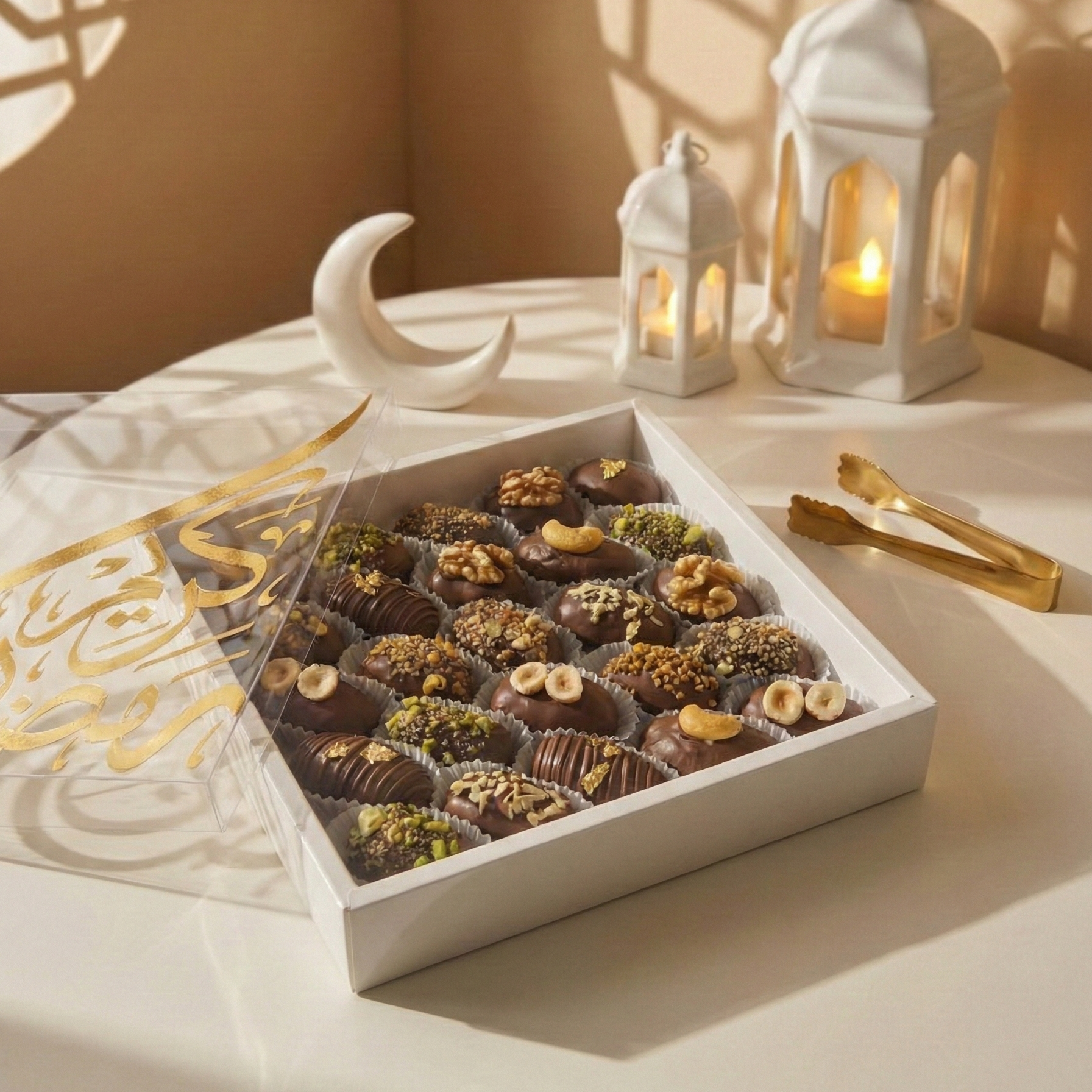 Belgian Chocolate Medjool Dates Box - 25 Pcs