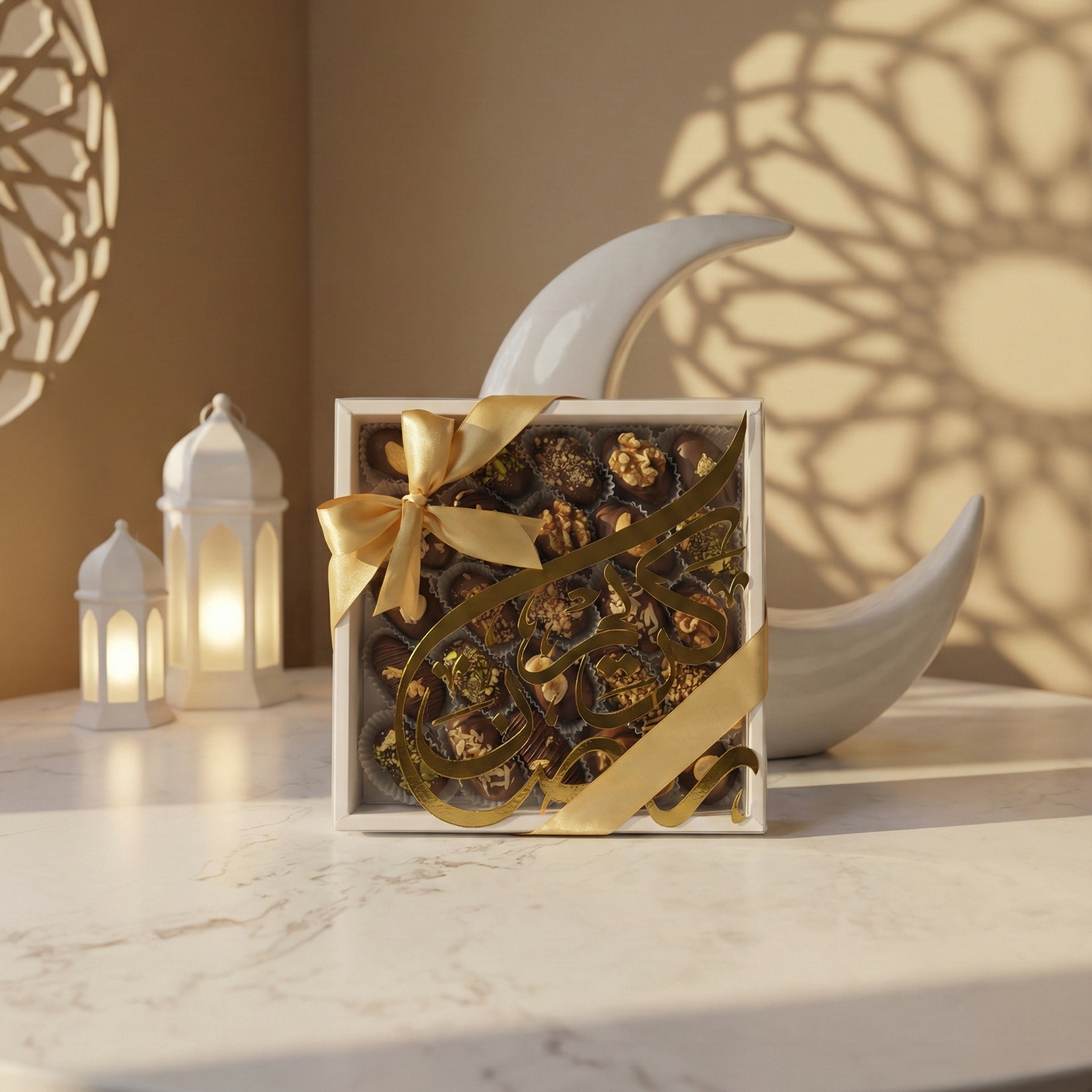 Belgian Chocolate Medjool Dates Box - 25 Pcs