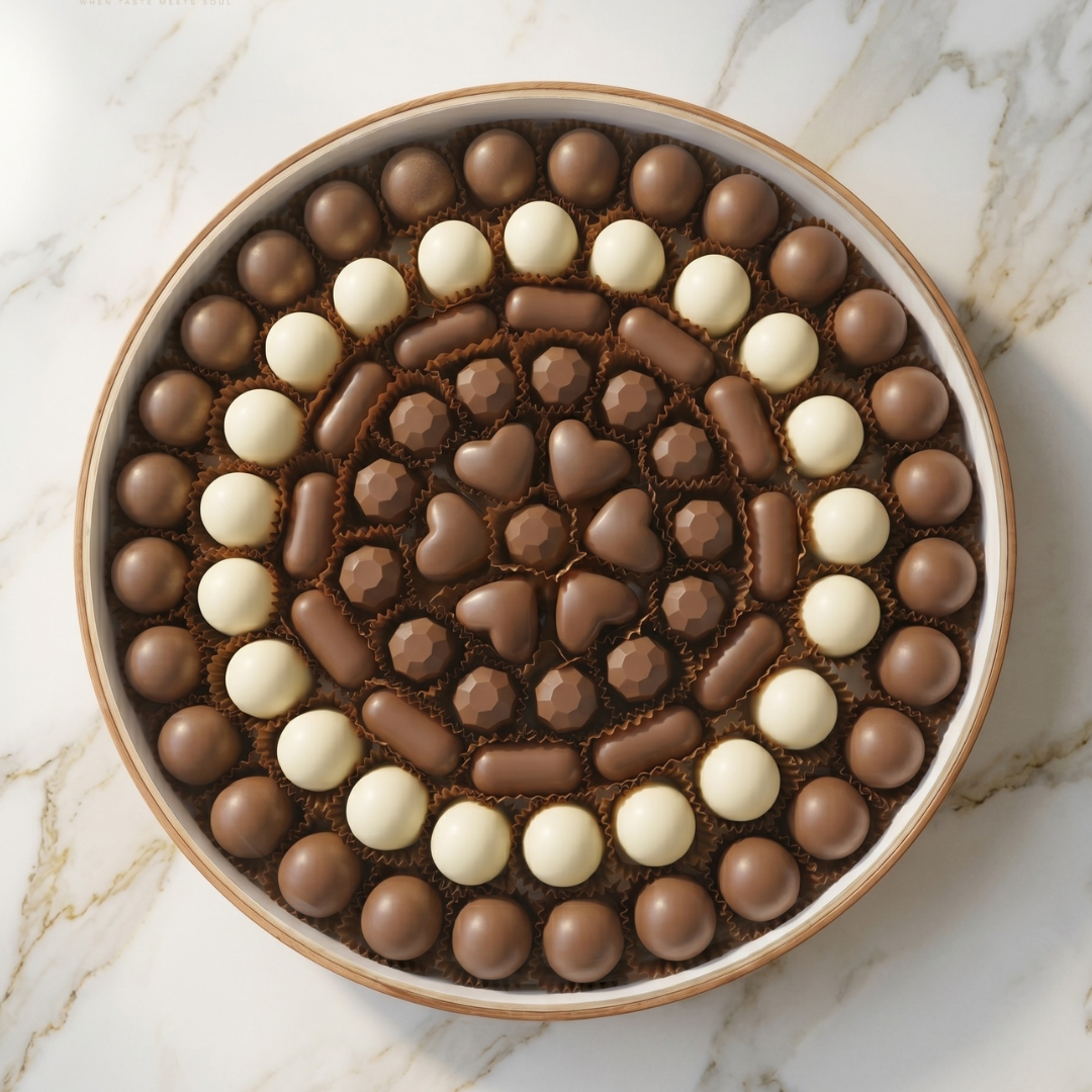 Eid Belgian Chocolate Bonbon Leather Tray – 1KG