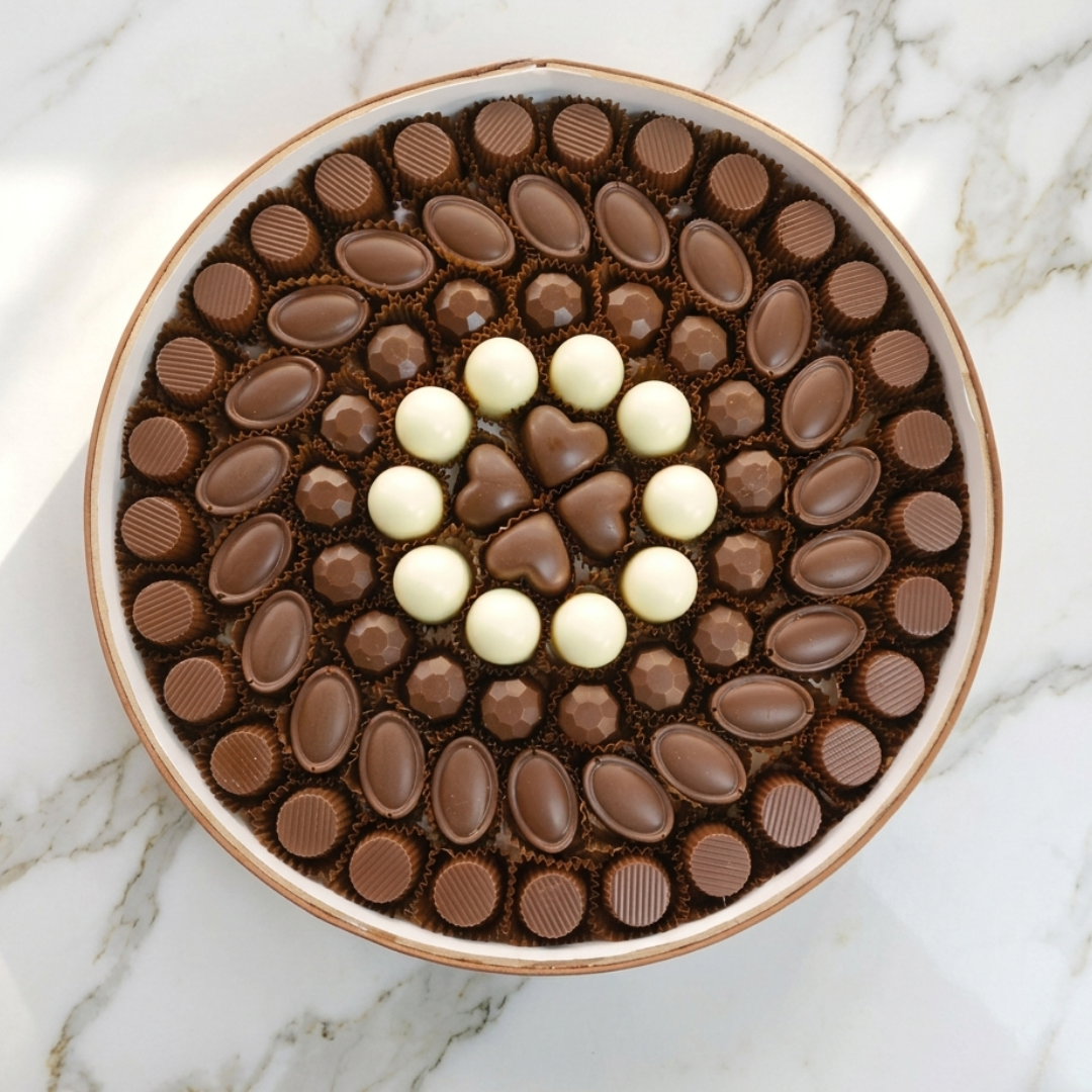 Eid Belgian Chocolate Bonbon Leather Tray – 1KG