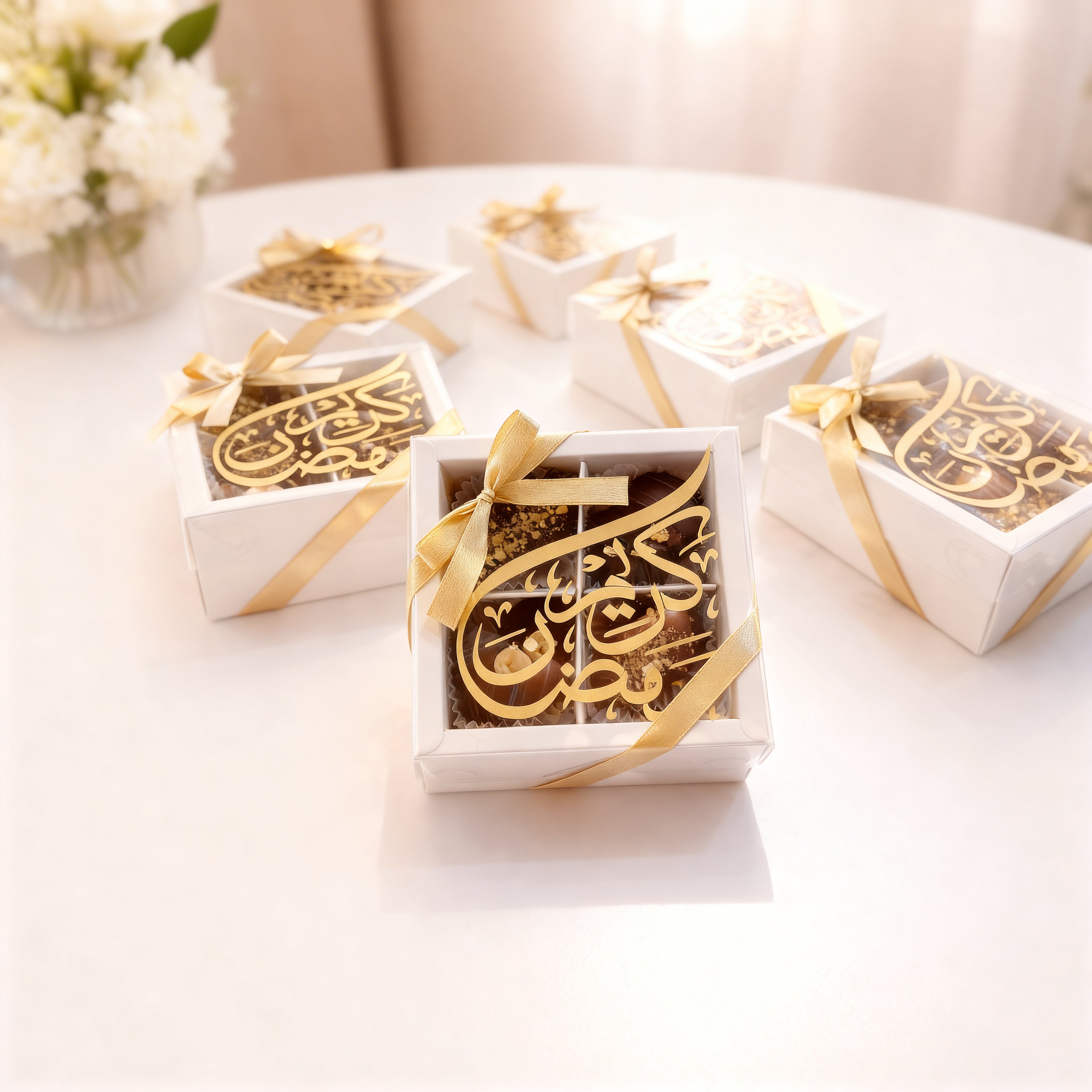 Belgian Chocolate Medjool Dates Box - 4 Pcs