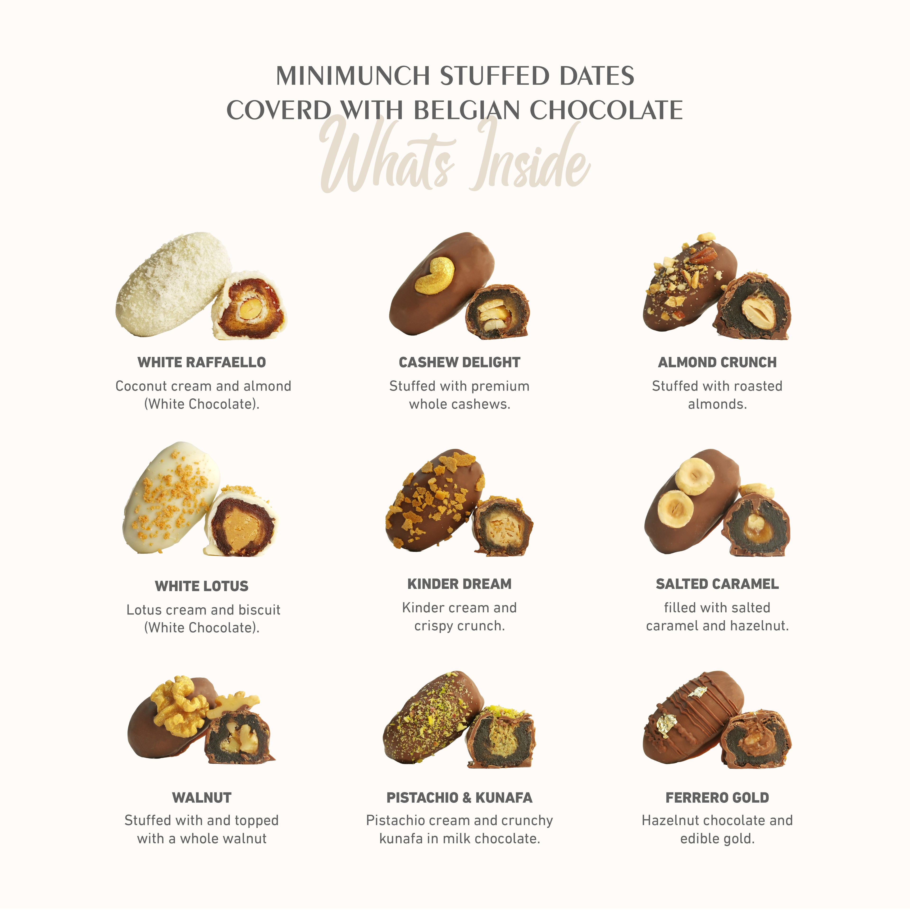 Belgian Chocolate Medjool Dates Box - 25 Pcs